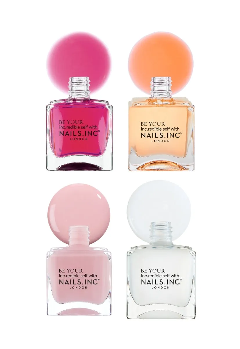 Nails Inc London Super Dew neglelakksett 4-pk fuktgivende glans