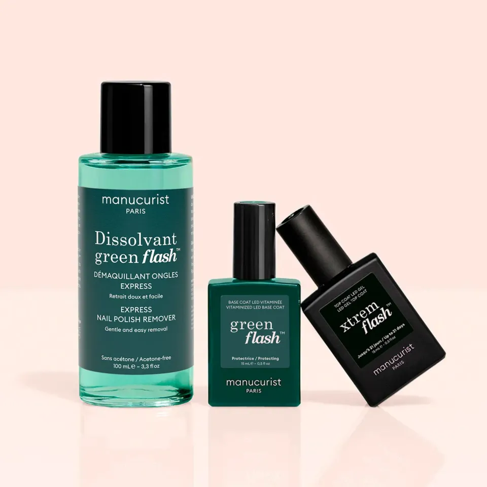 Manucurist Green Flash Trio base topp remover sett