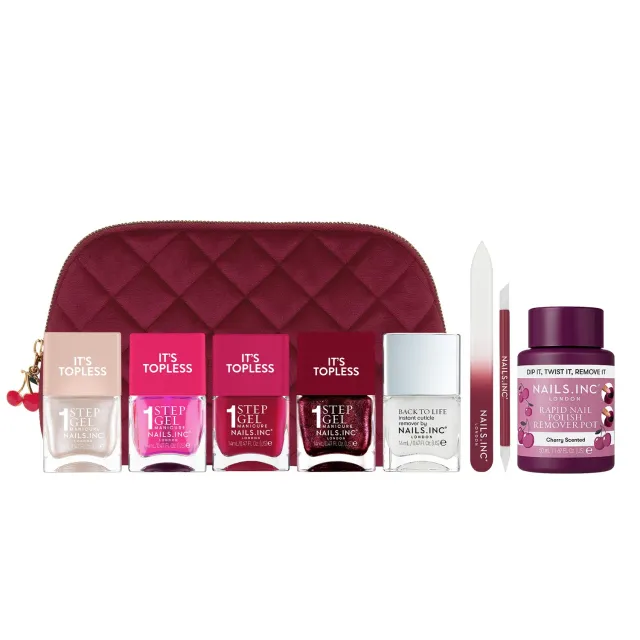 Nails Inc London Black Cherry Collection neglelakksett mørk