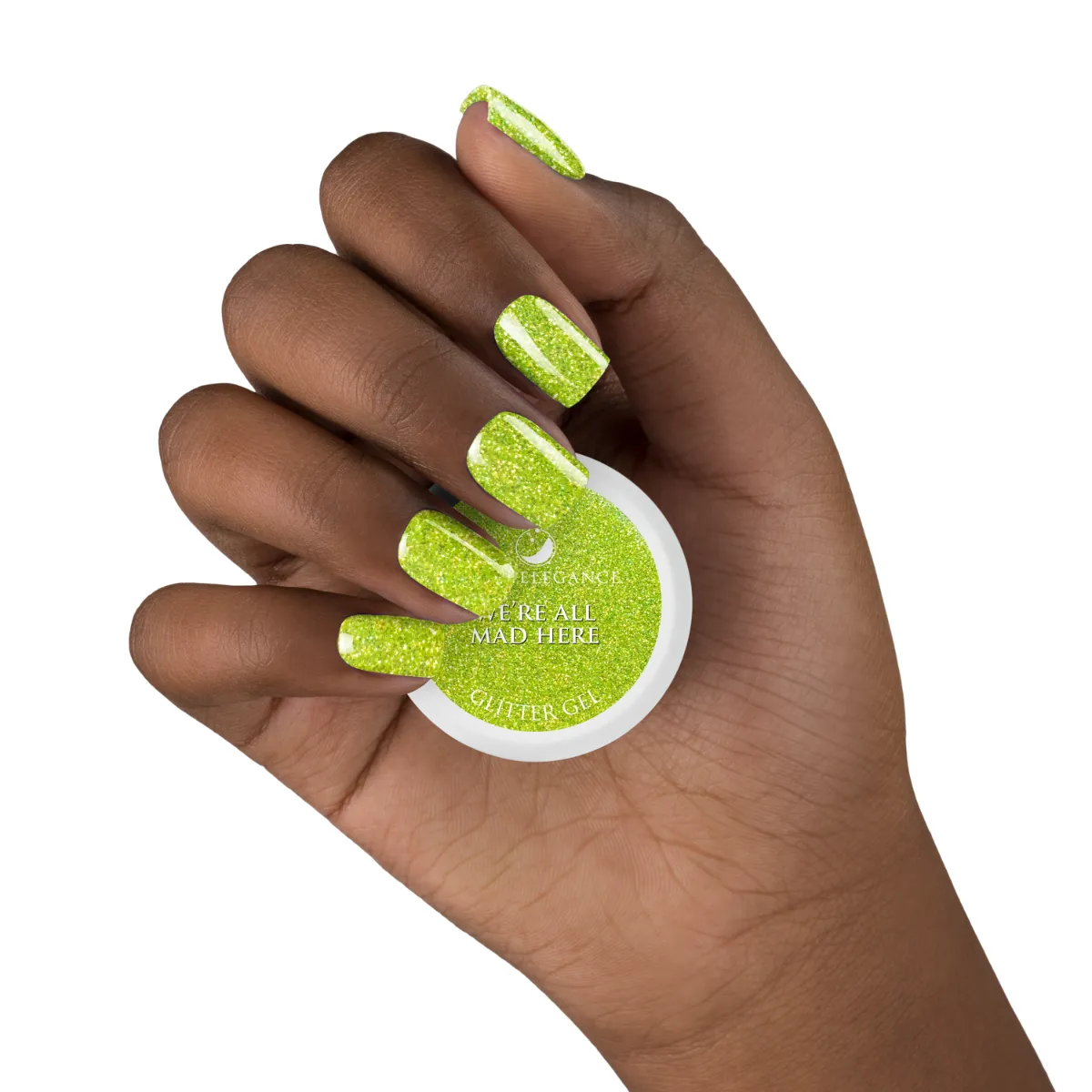 Light Elegance We're All Mad Here glittergel 10 ml limegrønn