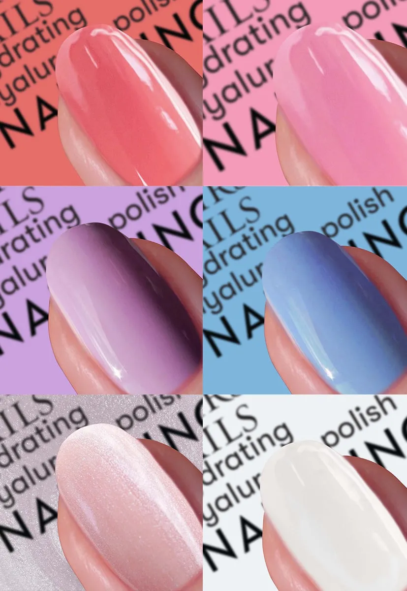 Nails Inc London Thirsty Nails neglelakk 6-pk krem