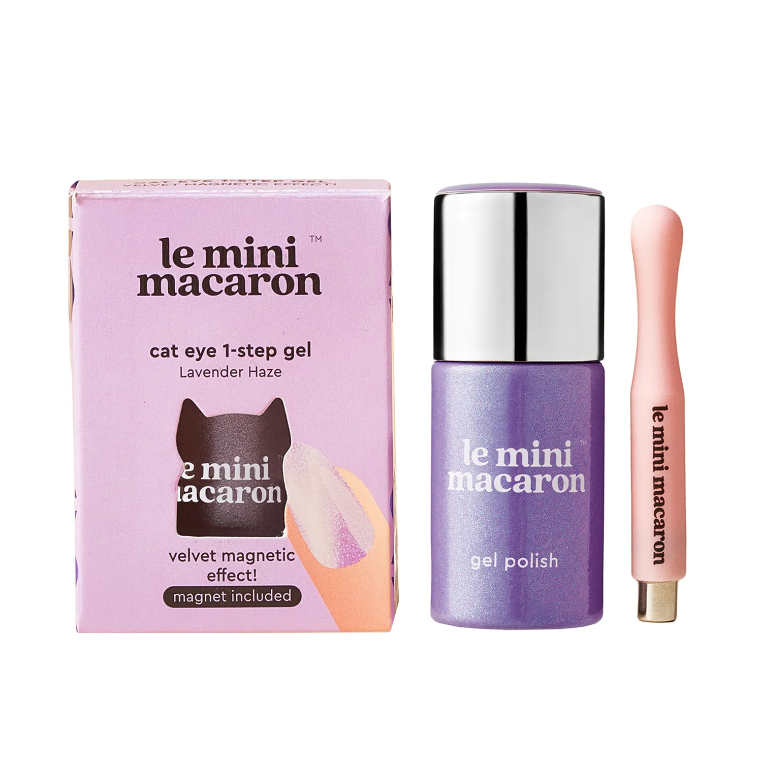 Le Mini Macaron Lavender Haze gellakk cat eye 8,5 ml lilla