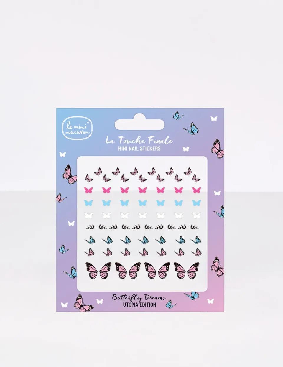 Le Mini Macaron Butterfly Dreams negleklistremerker sommerfugl