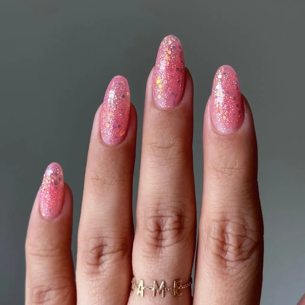 Light Elegance Mango Crush glittergel 10 ml korall