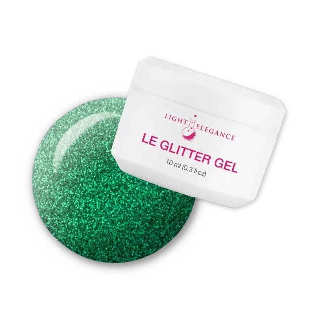 Light Elegance Emerald Green glittergel 10 ml opak smaragd