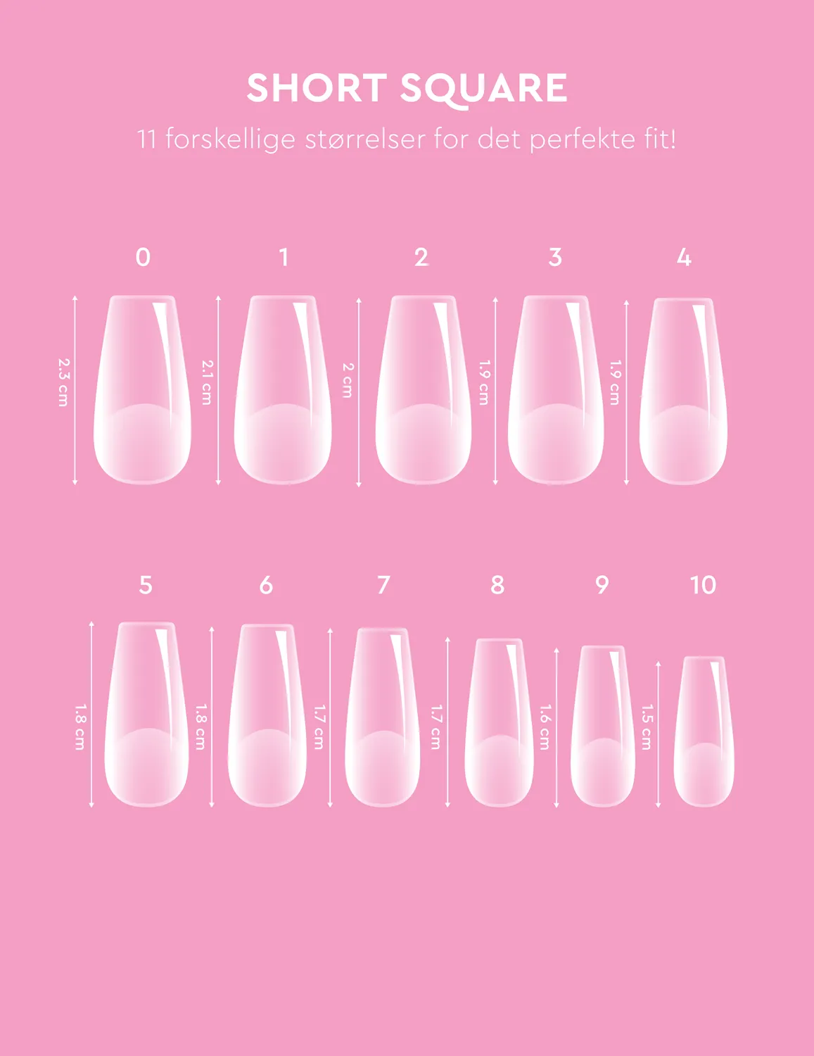 Le Mini Macaron Le Gel Nail Tips Short Round Square kunstnegler matt