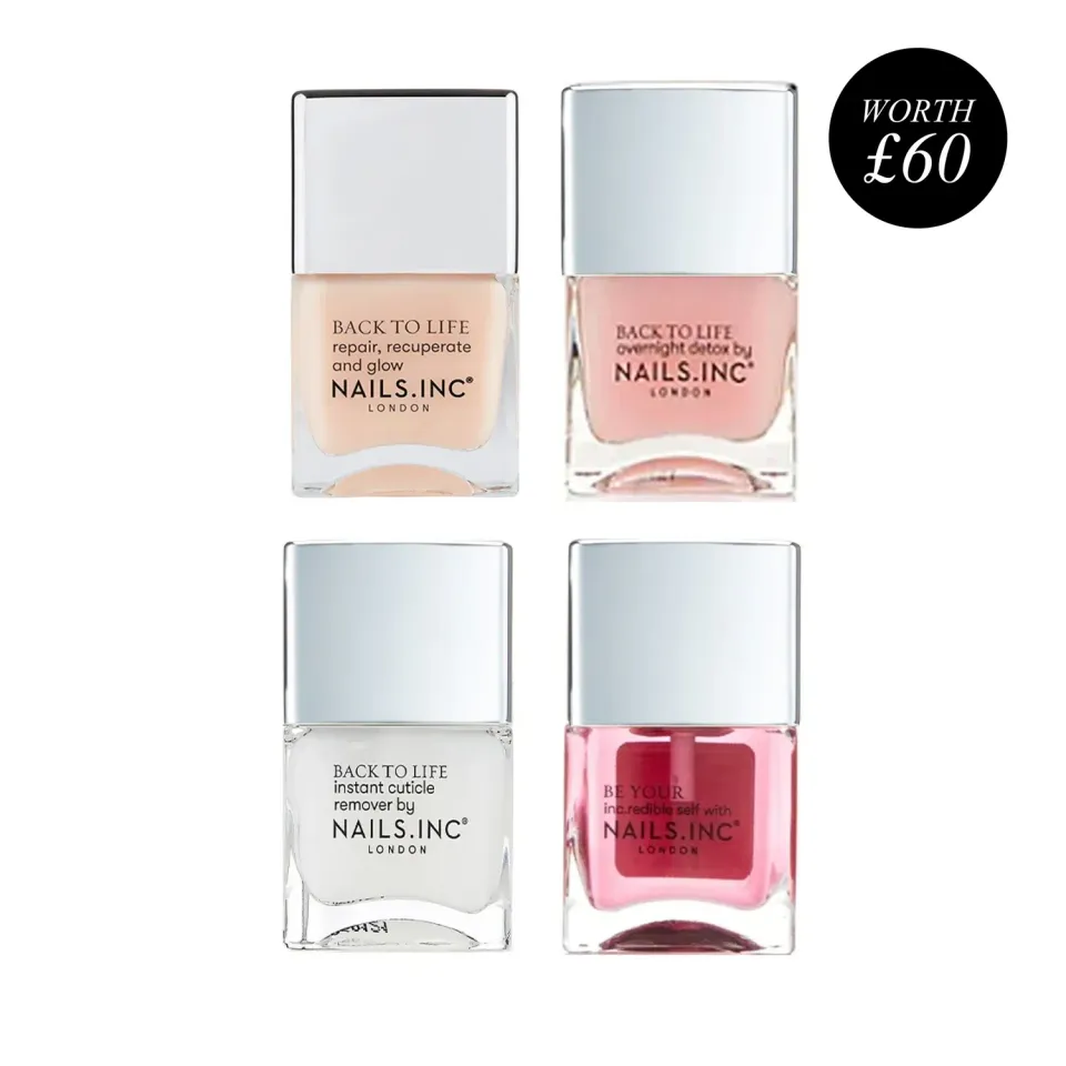 Nails Inc Back To Life neglepleiesett 4-pk styrkende