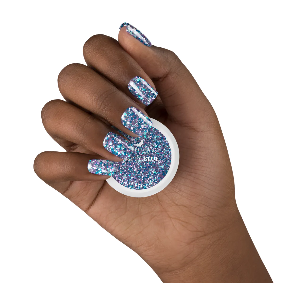 Light Elegance Bratty Blue glittergel 10 ml aqua lavendel