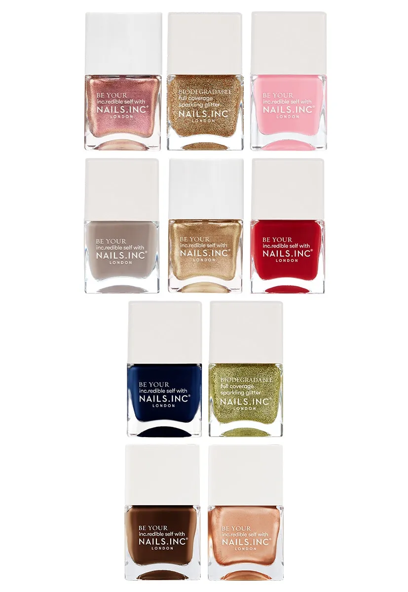 Nails Inc Festive Love neglelakksett 16 deler gave