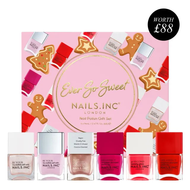 Nails Inc Ever So Sweet neglelakksett 6 stk gave