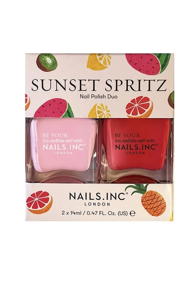 Nails Inc London Sunset Spritz neglelakk duo rød