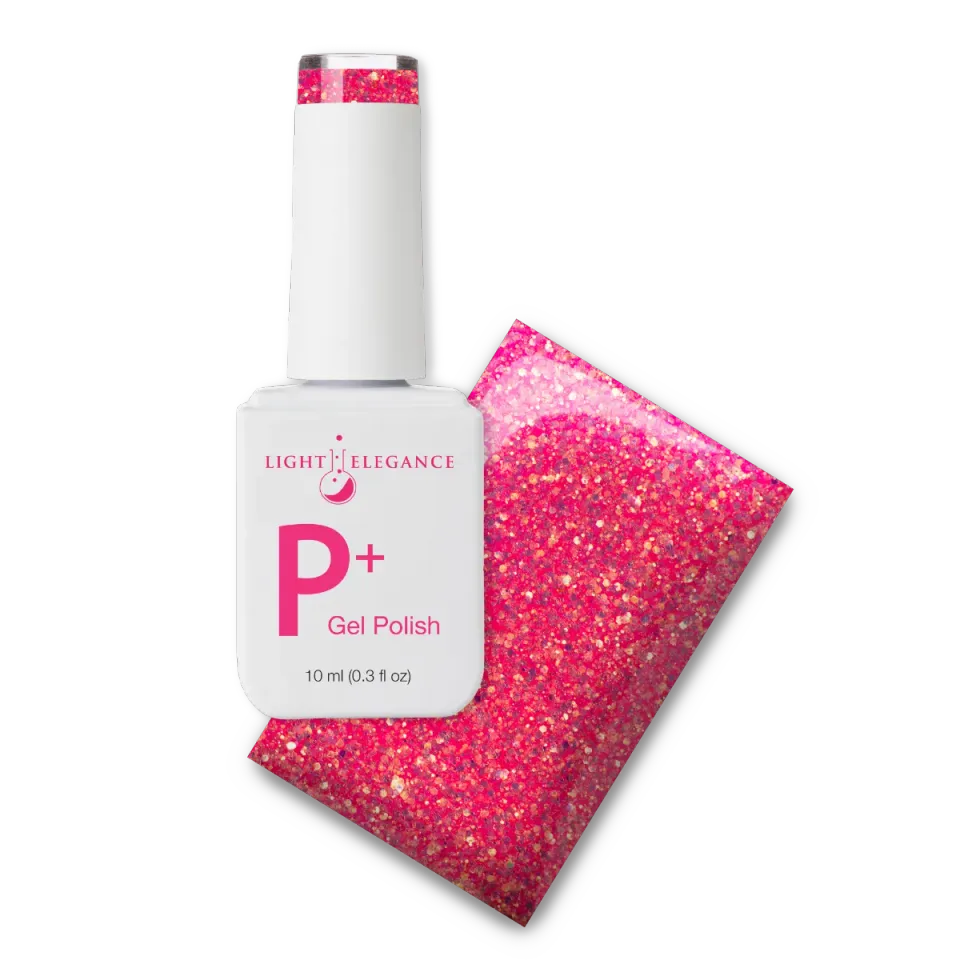 Light Elegance P+ Sea Jelly gellakk 10 ml korall glitter