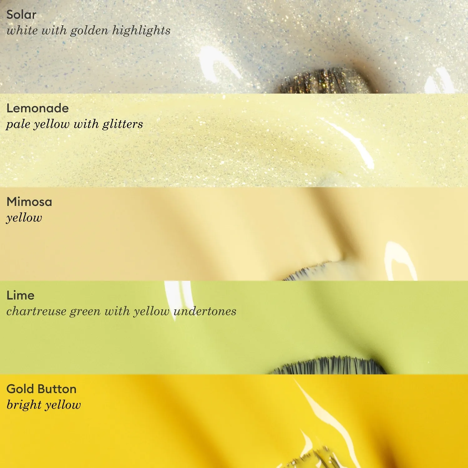 Manucurist Gold Button Green Flash gellakk gul