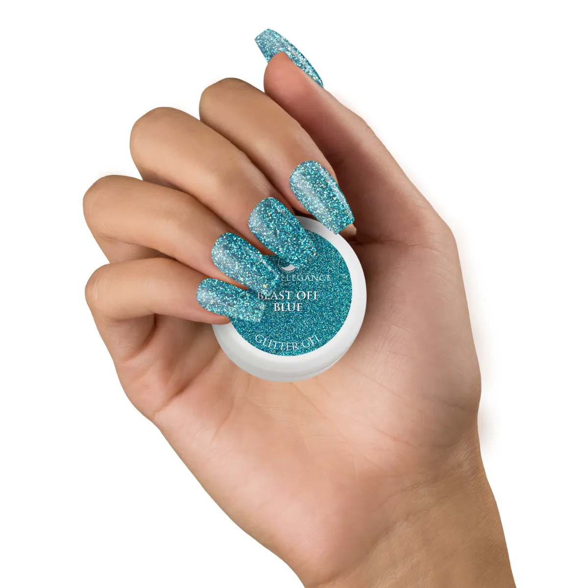 Light Elegance Blast Off Blue glittergel 10 ml blå