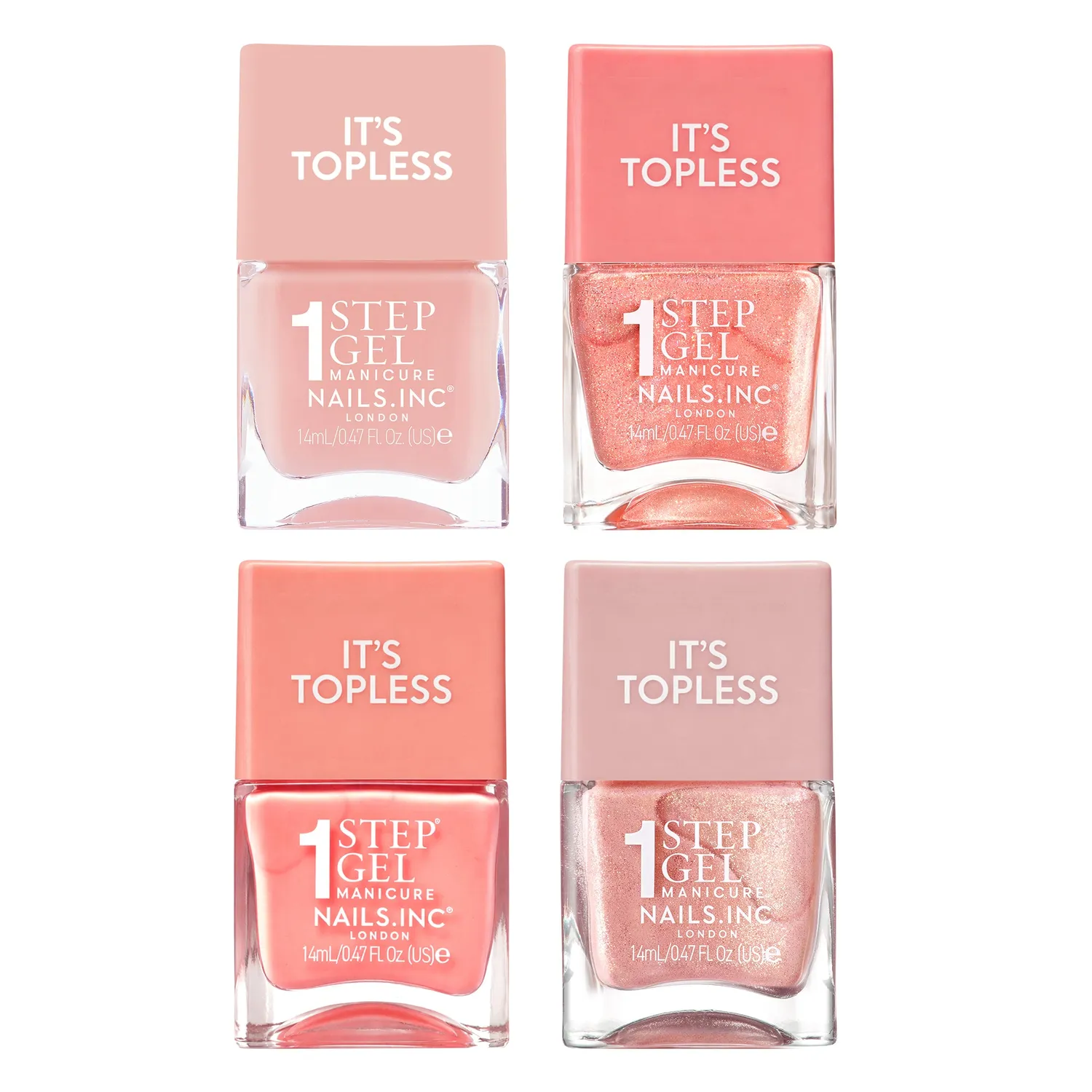 Nails Inc It’s Topless neglelakk 4-pk hurtigtørkende