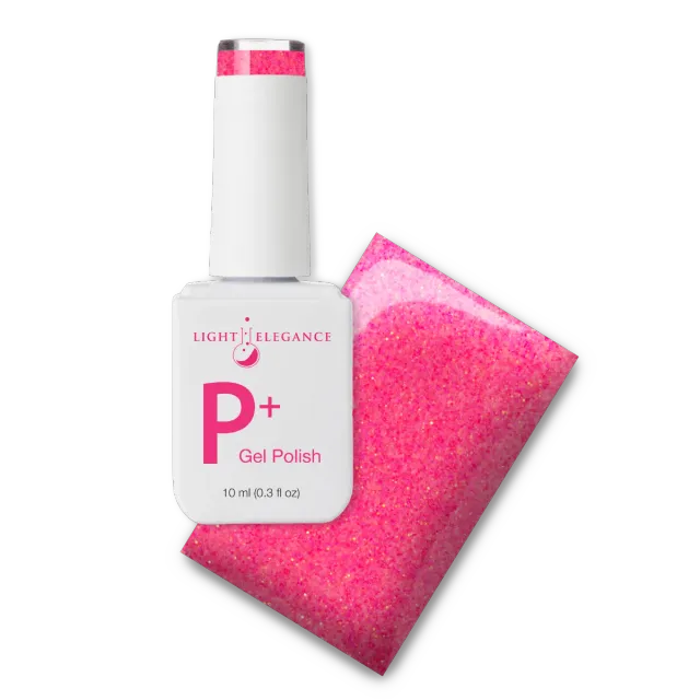 Light Elegance P+ Wild Child gel polish 10 ml rosa glitter