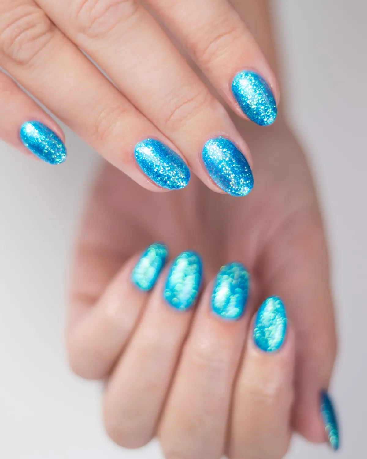 Light Elegance Snow Cone glittergel 10 ml blå dekkende