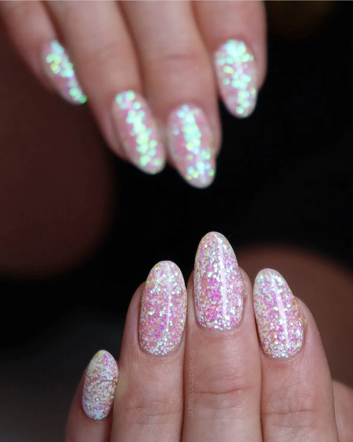 Light Elegance P+ Space Cadet gellakk 10 ml rosa glitter refleks