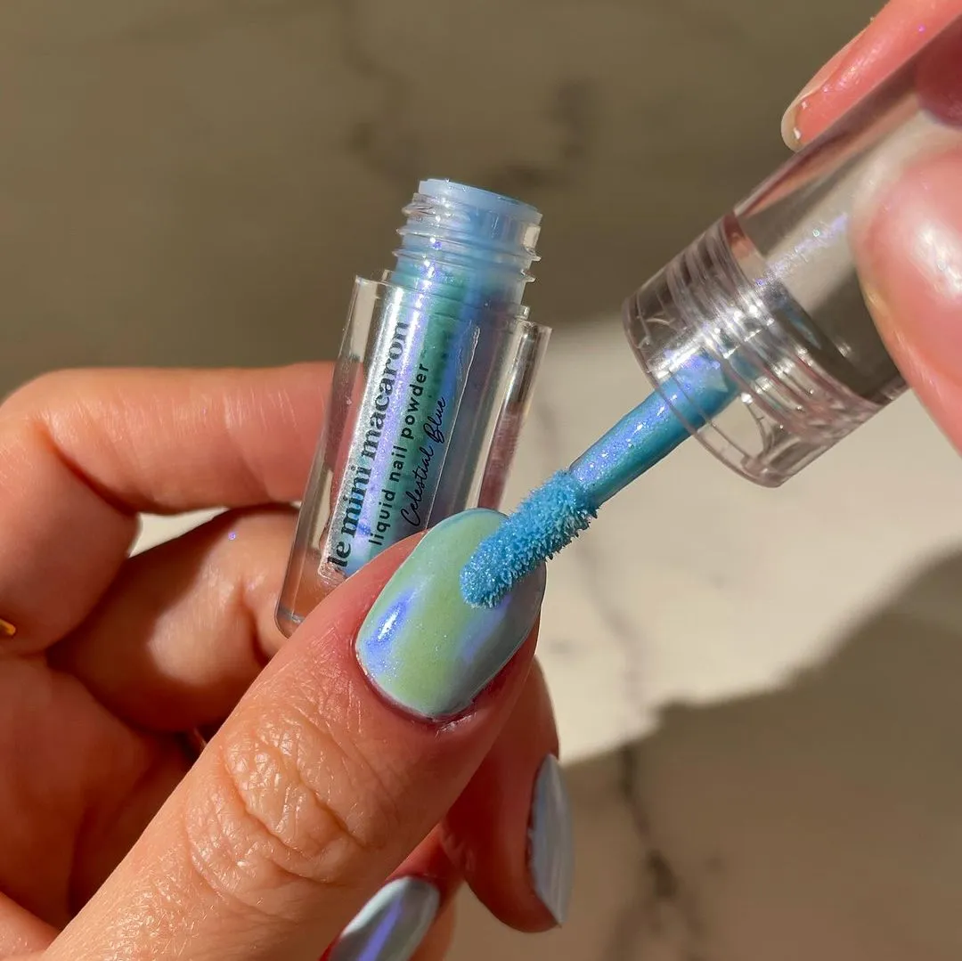 Le Mini Macaron Stardust Celestial Blue neglepulver 2 ml