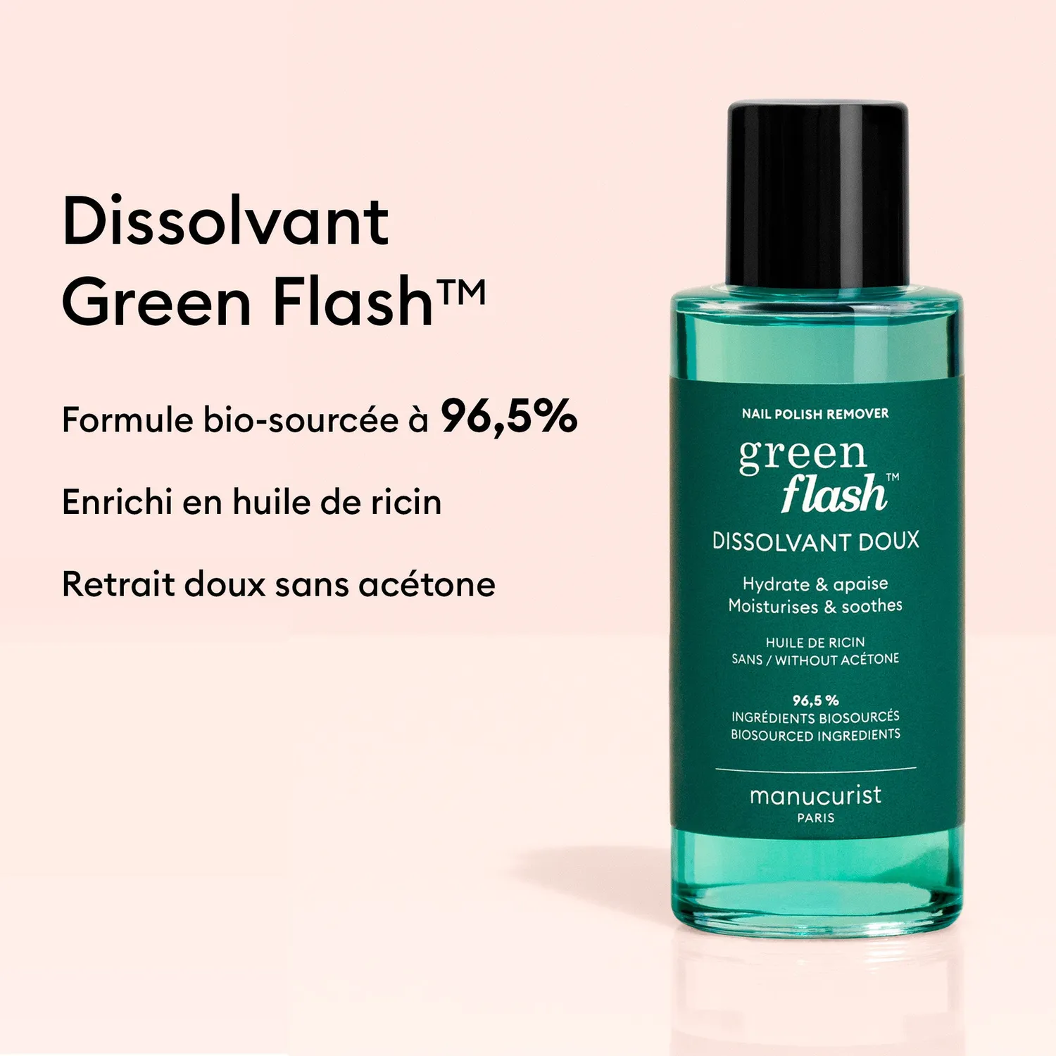 Manucurist Green Flash gellakkfjerner 100 ml mild 1 min