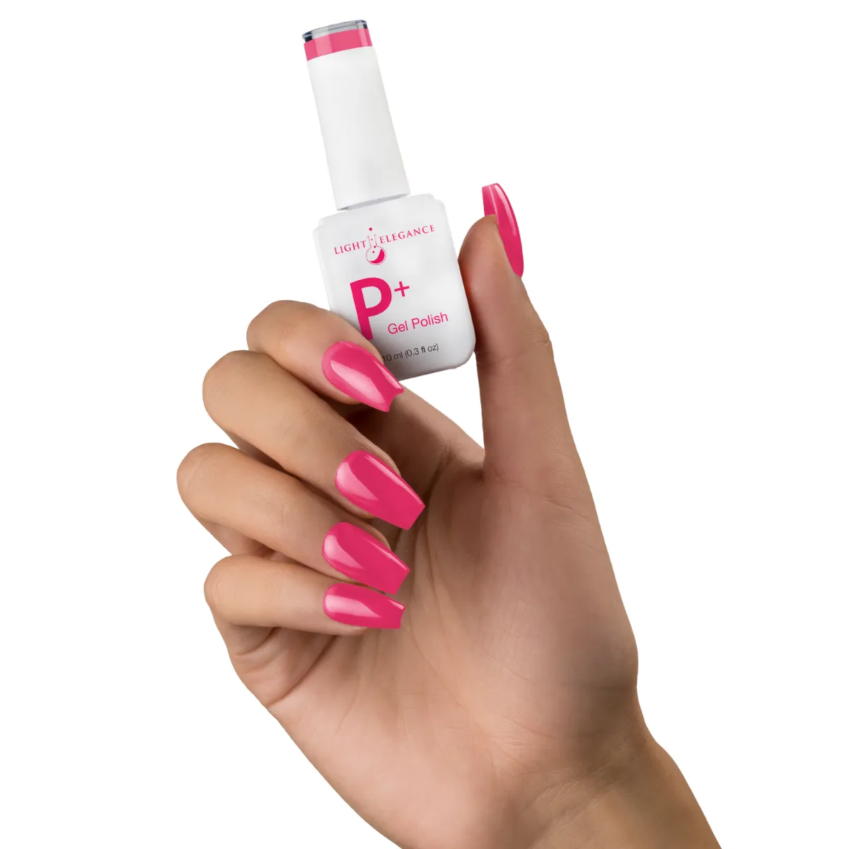 Light Elegance P+ True Love gellakk 10 ml varm rosa