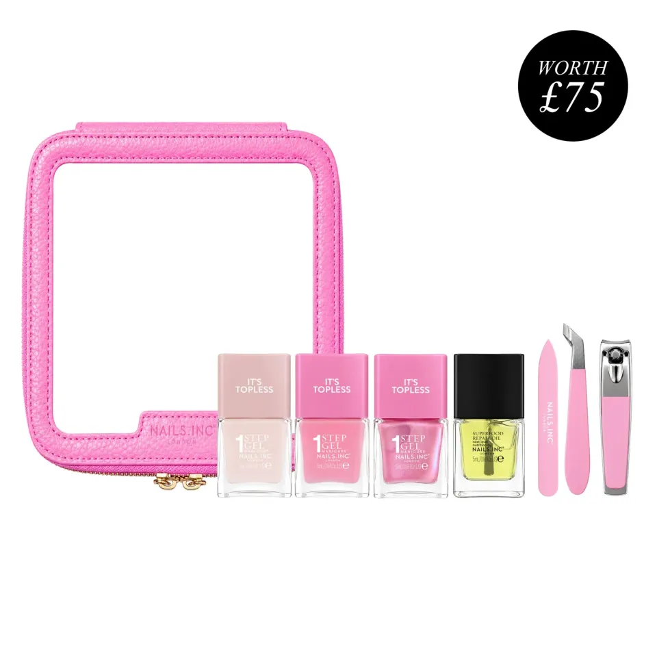 Nails Inc It's Topless Jet Set Minis neglelakk 8-pk mini