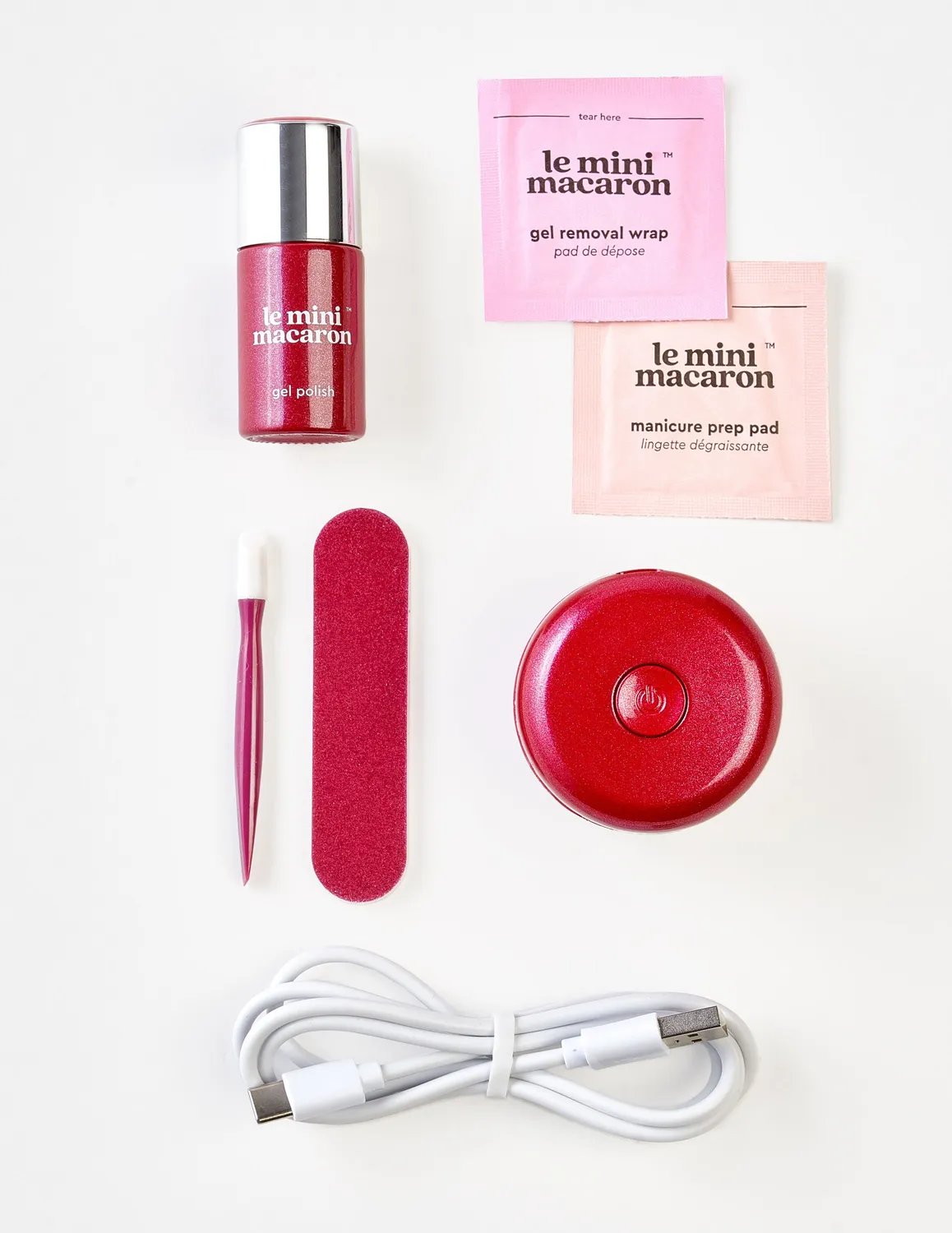 Le Mini Macaron Ruby Red gel manikyr kit