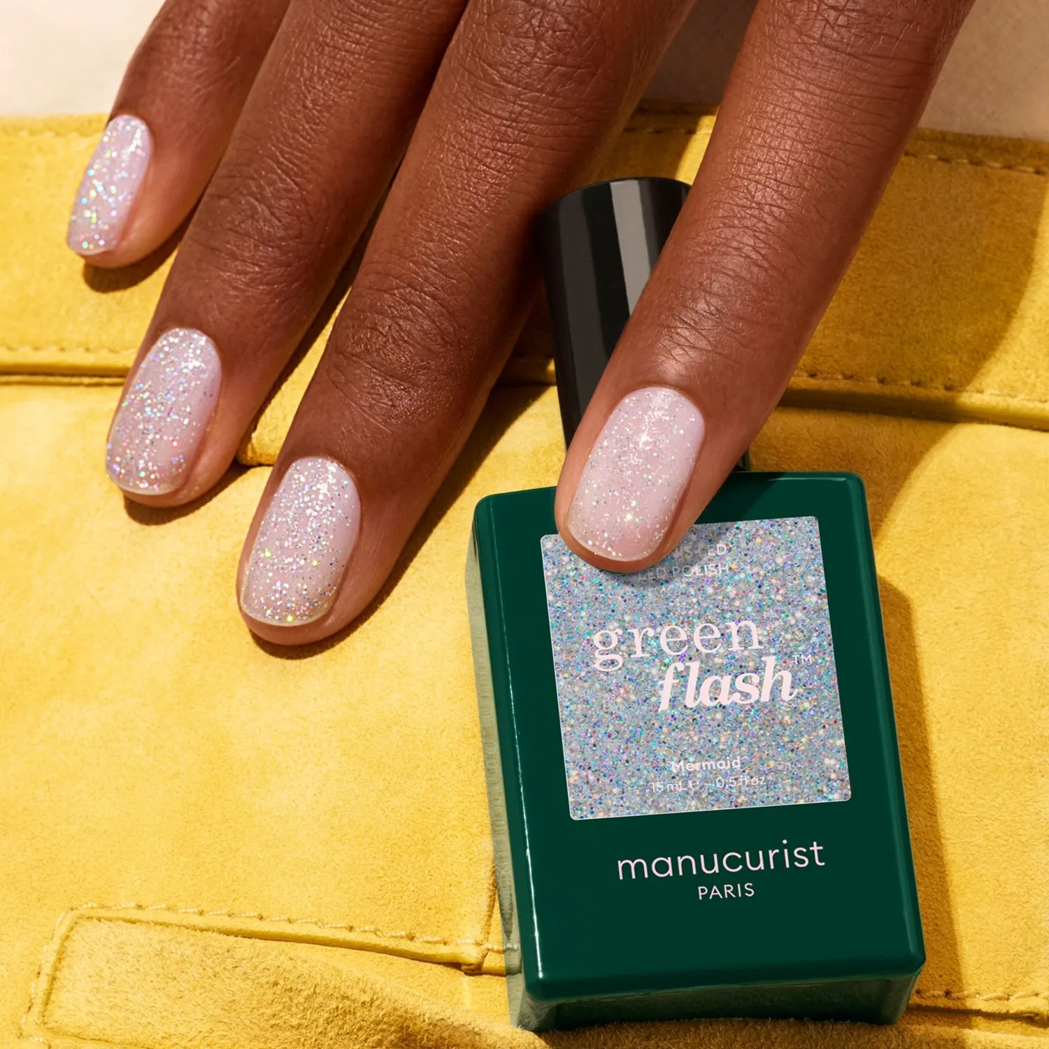 Manucurist Green Flash Mermaid gellakk glitter