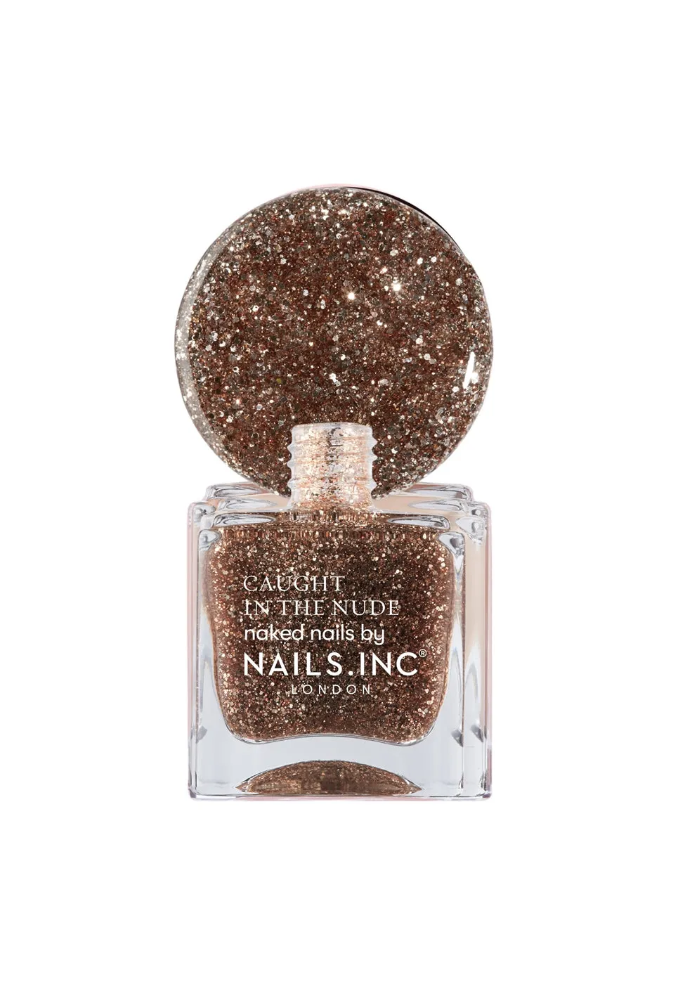 Nails Inc Caught In The Nude Santa Monica Beach neglelakk gullglitter