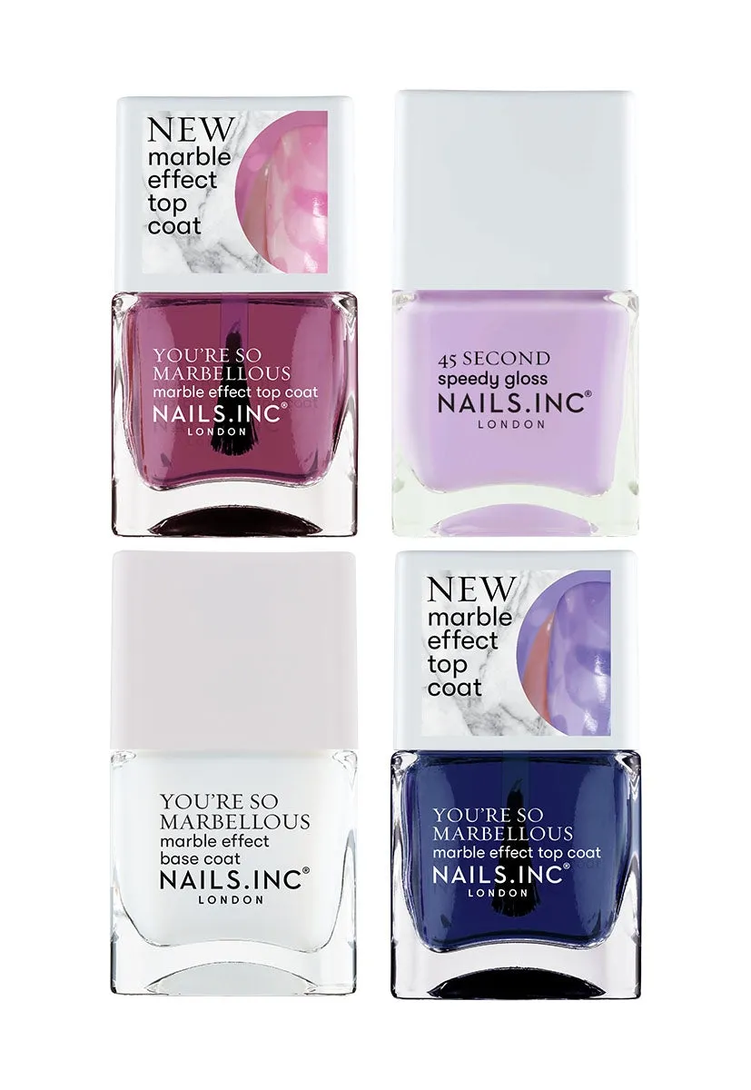 Nails Inc Marble Moment neglelakksett 4-pk krem longwear