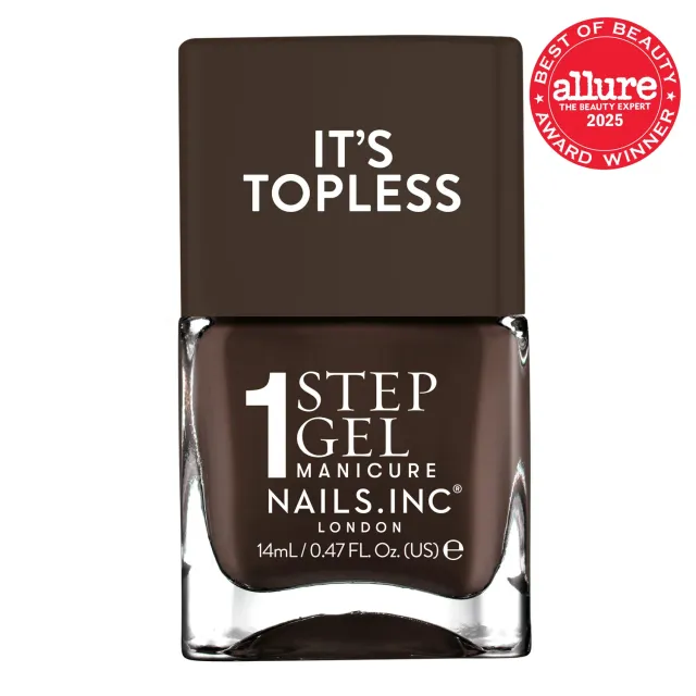 Nails Inc It's Topless Kourtney 1-Step Gel neglelakk brun