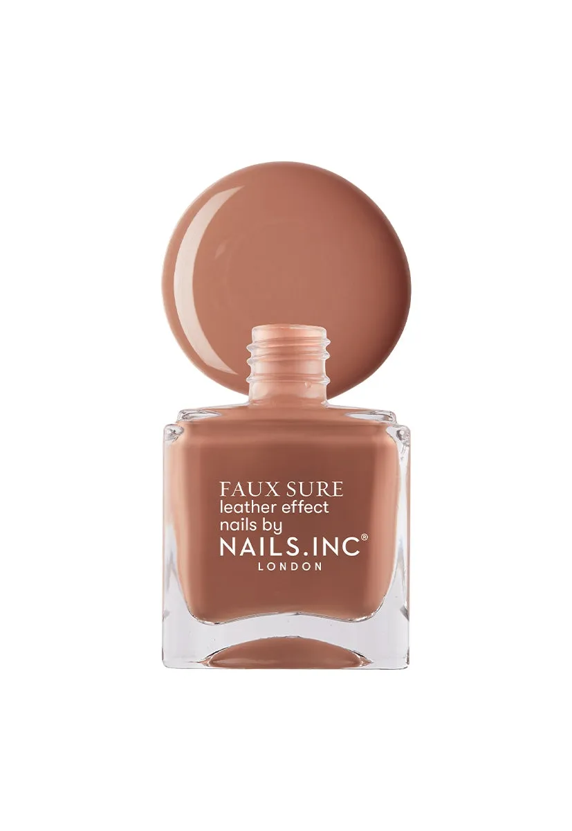 Nails Inc Need A Tan neglelakk Leather Effect matt nude