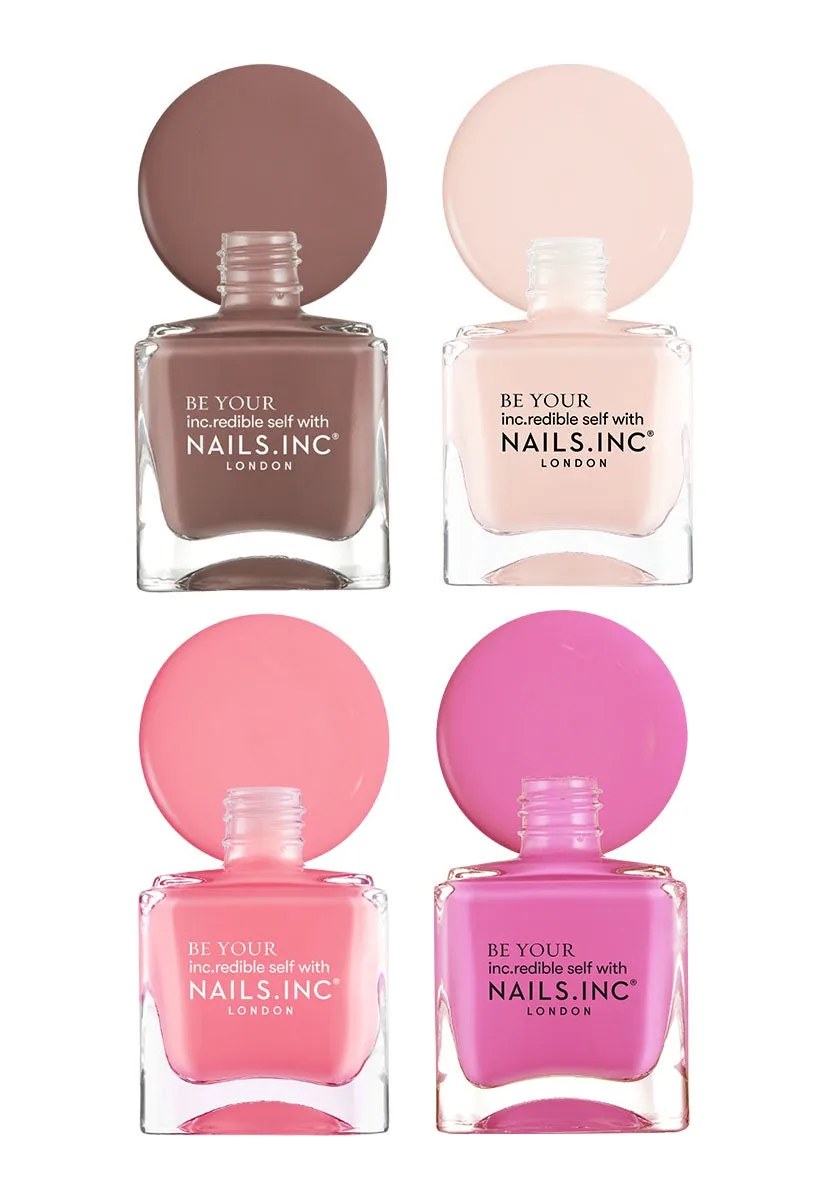 Nails Inc Purrfect Nails neglelakk 4-pakning krem