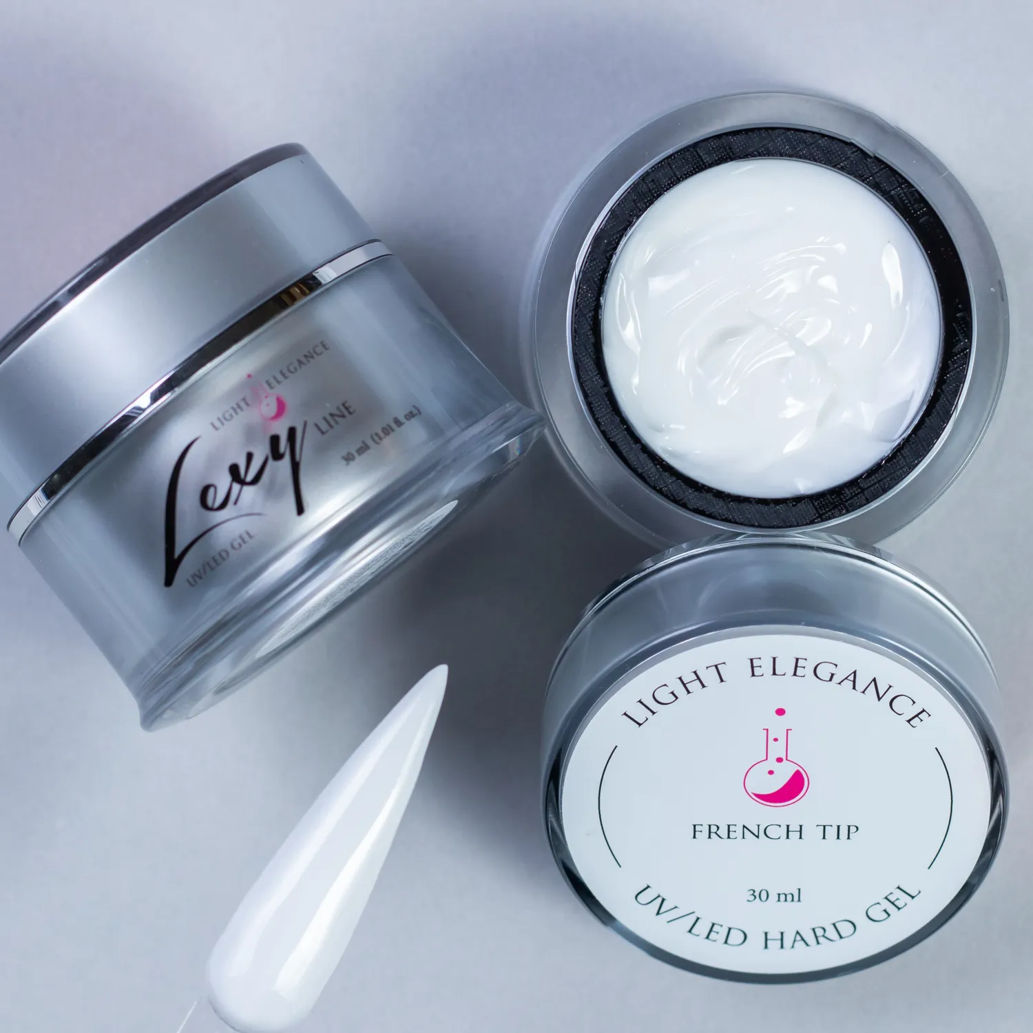 Light Elegance Lexy Line French Tip byggegel hvit