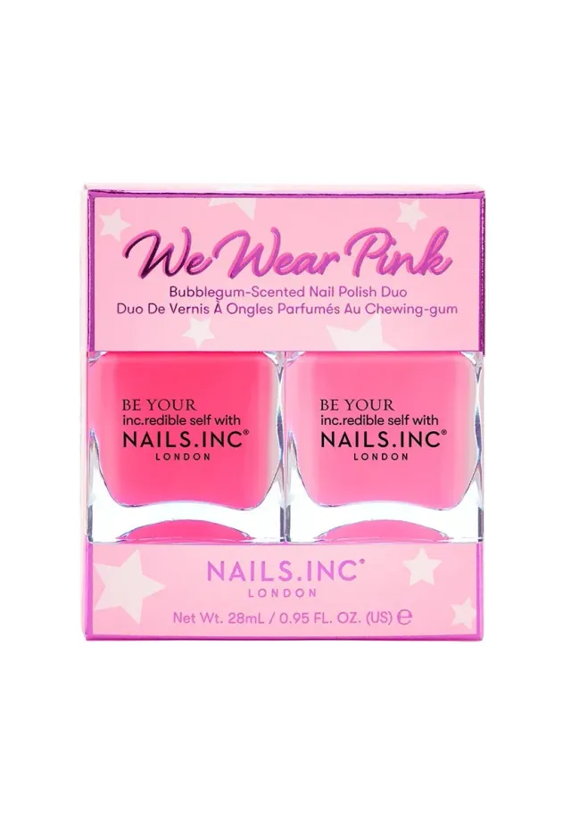 Nails Inc We Wear Pink neglelakk duo 2-pakning rosa