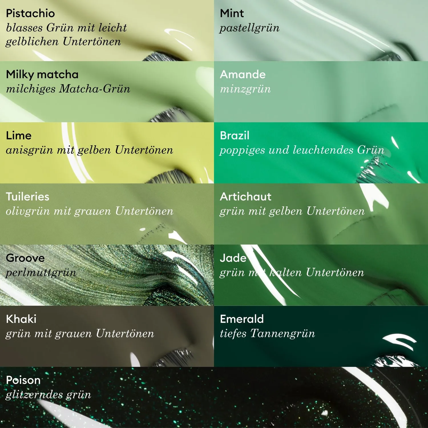 Manucurist Green Flash Milky Matcha gelelakk grønn