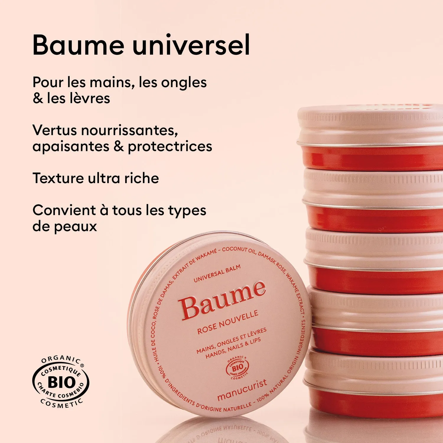 Manucurist Rose Balm neglebalsam Rose Balm 100% naturlig