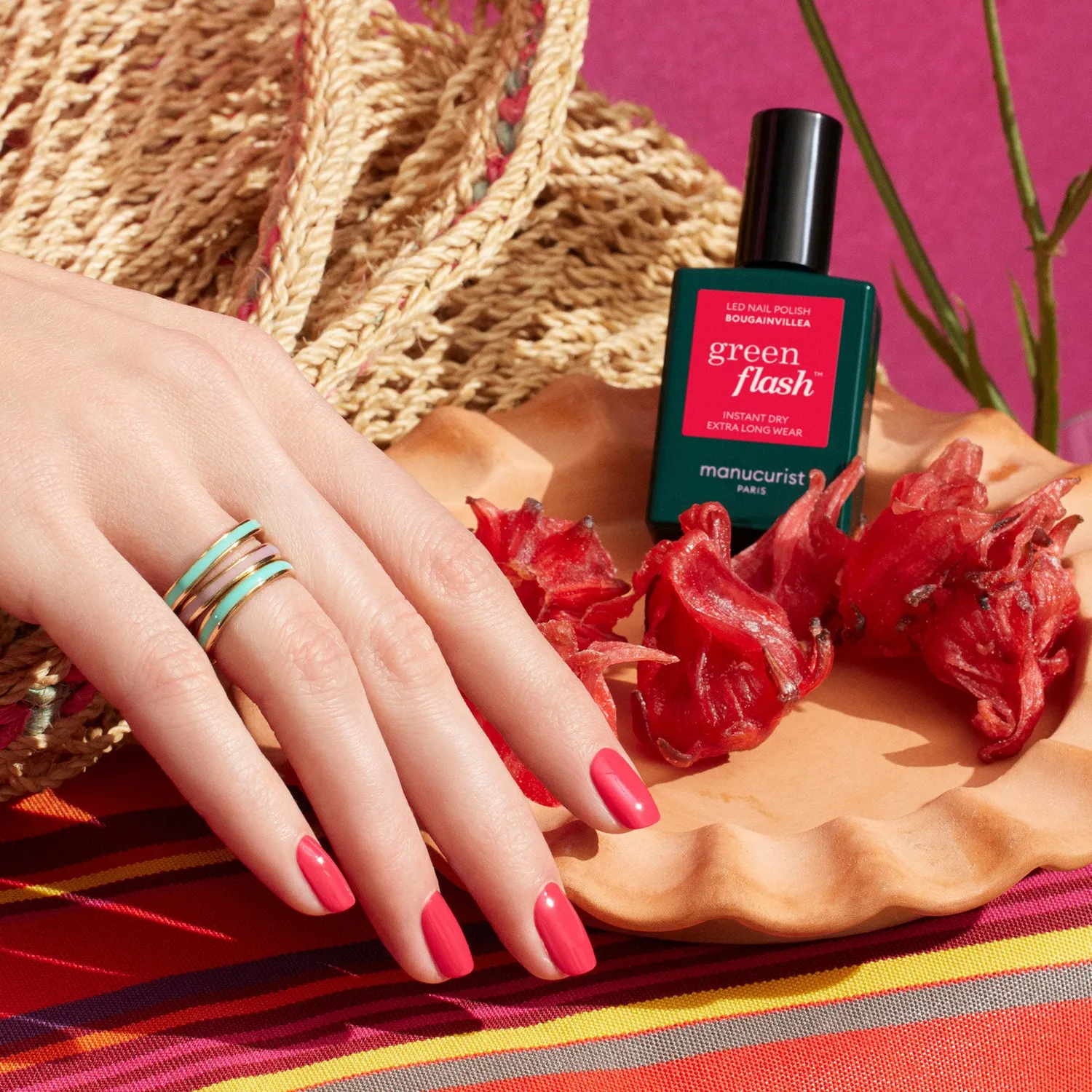 Manucurist Green Flash Bougainvillea gellakk rød-rosa