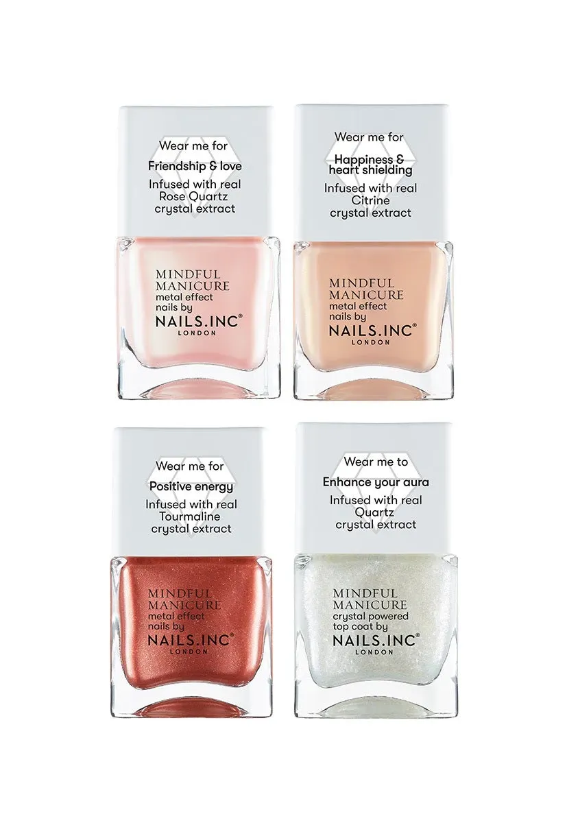 Nails Inc Mindful Manicure neglelakk sett 4-pakn nude