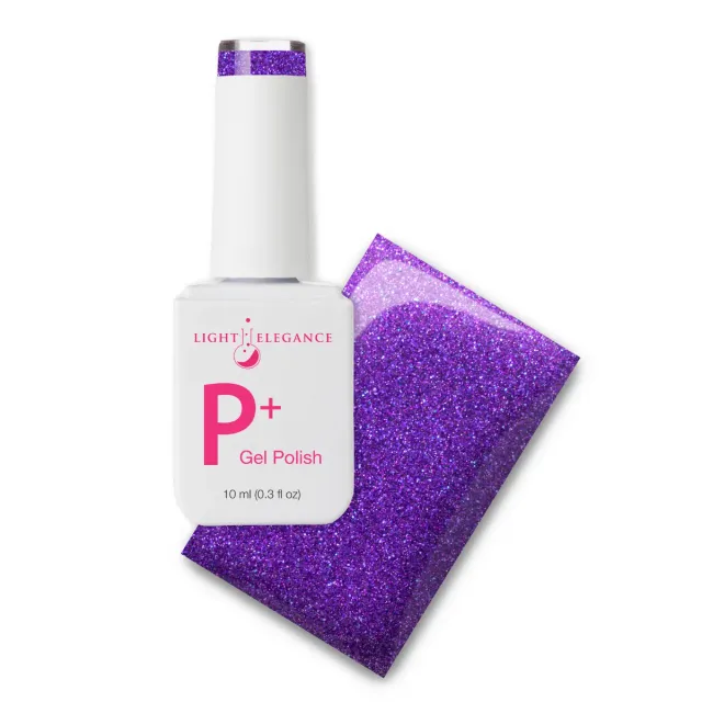 Light Elegance P+ Amethyst Kiss glitter gellakk 10 ml lilla
