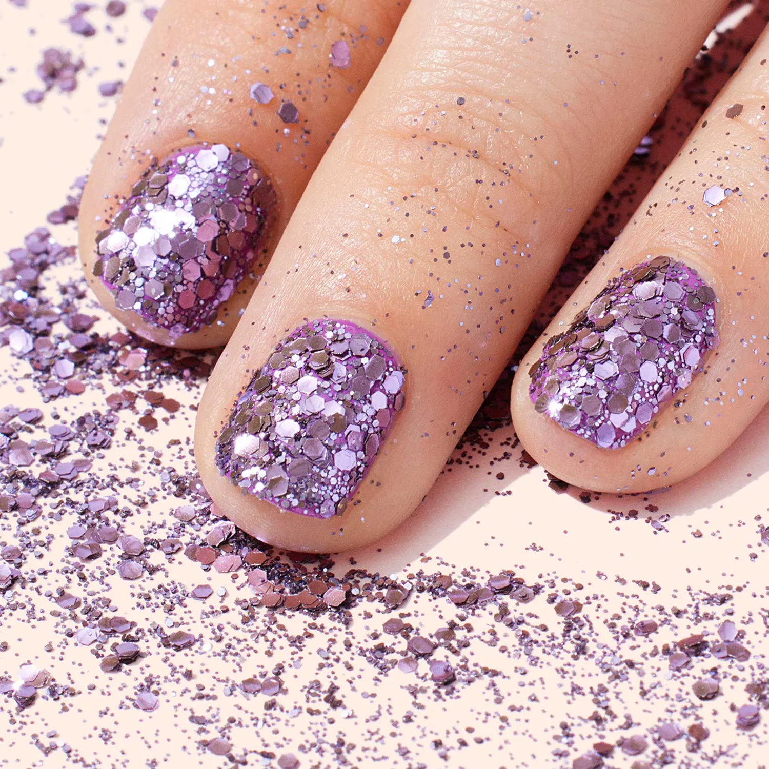 Manucurist negleglitter Lilac nedbrytbar lilla