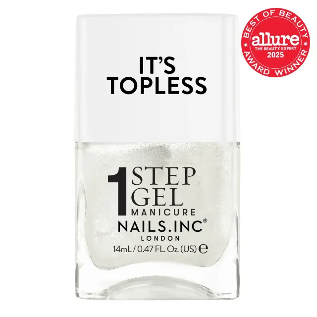 Nails Inc It's Topless Sydney neglelakk hvit 1-step gel