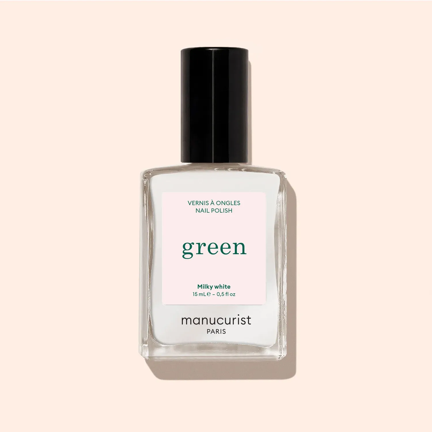 Manucurist Green duo neglelakk Silver Glitter Milky White