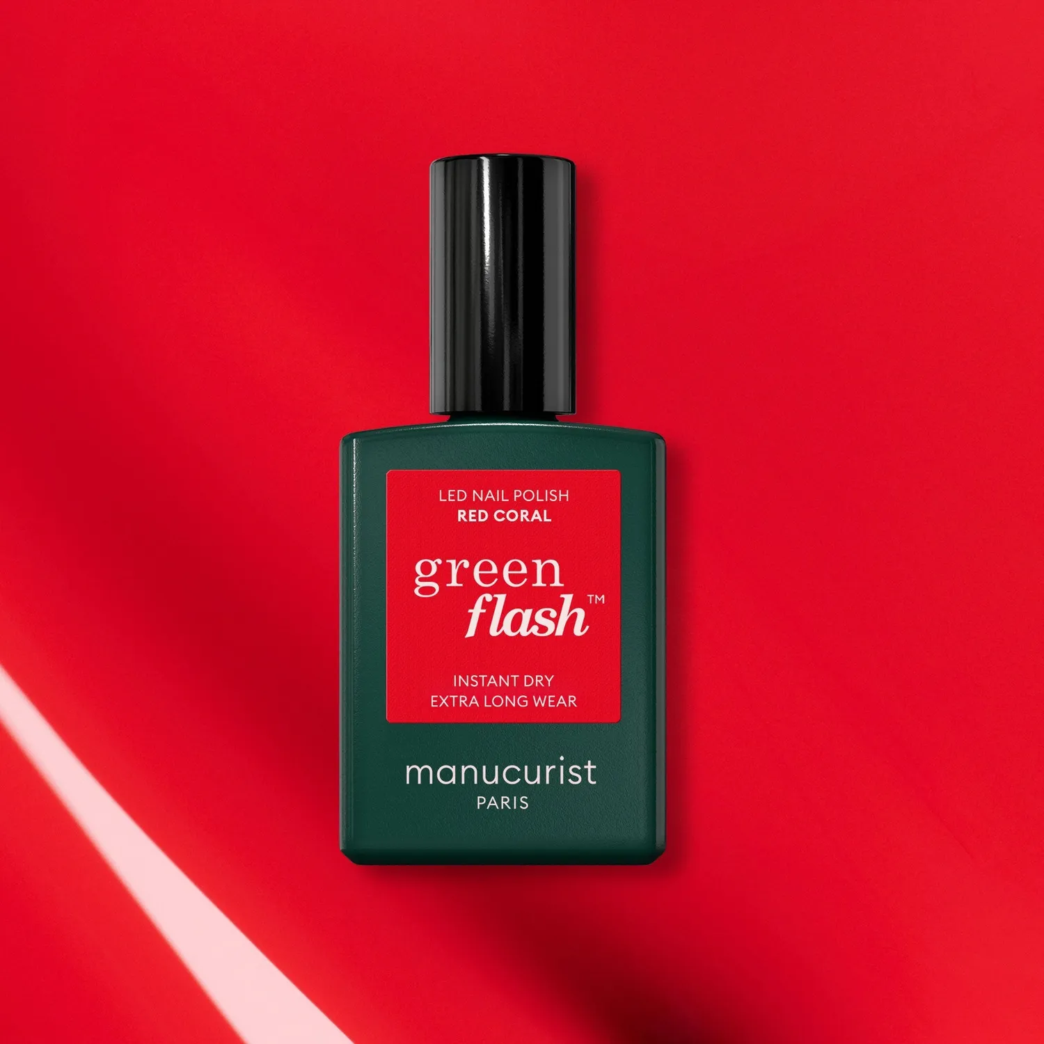 Manucurist Xtrem Flash Red Coral neglelakksett med lampe