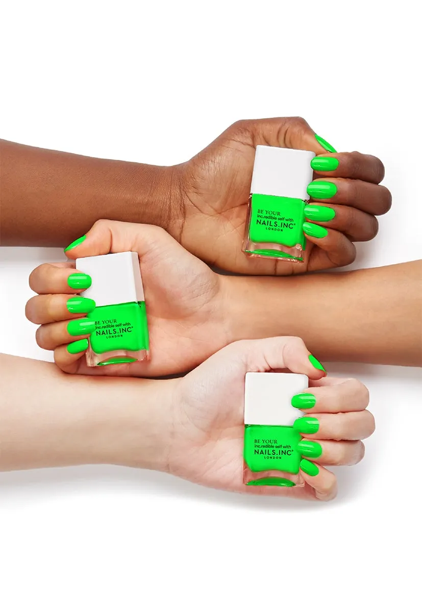Nails Inc Golden Square Neon neglelakk grønn