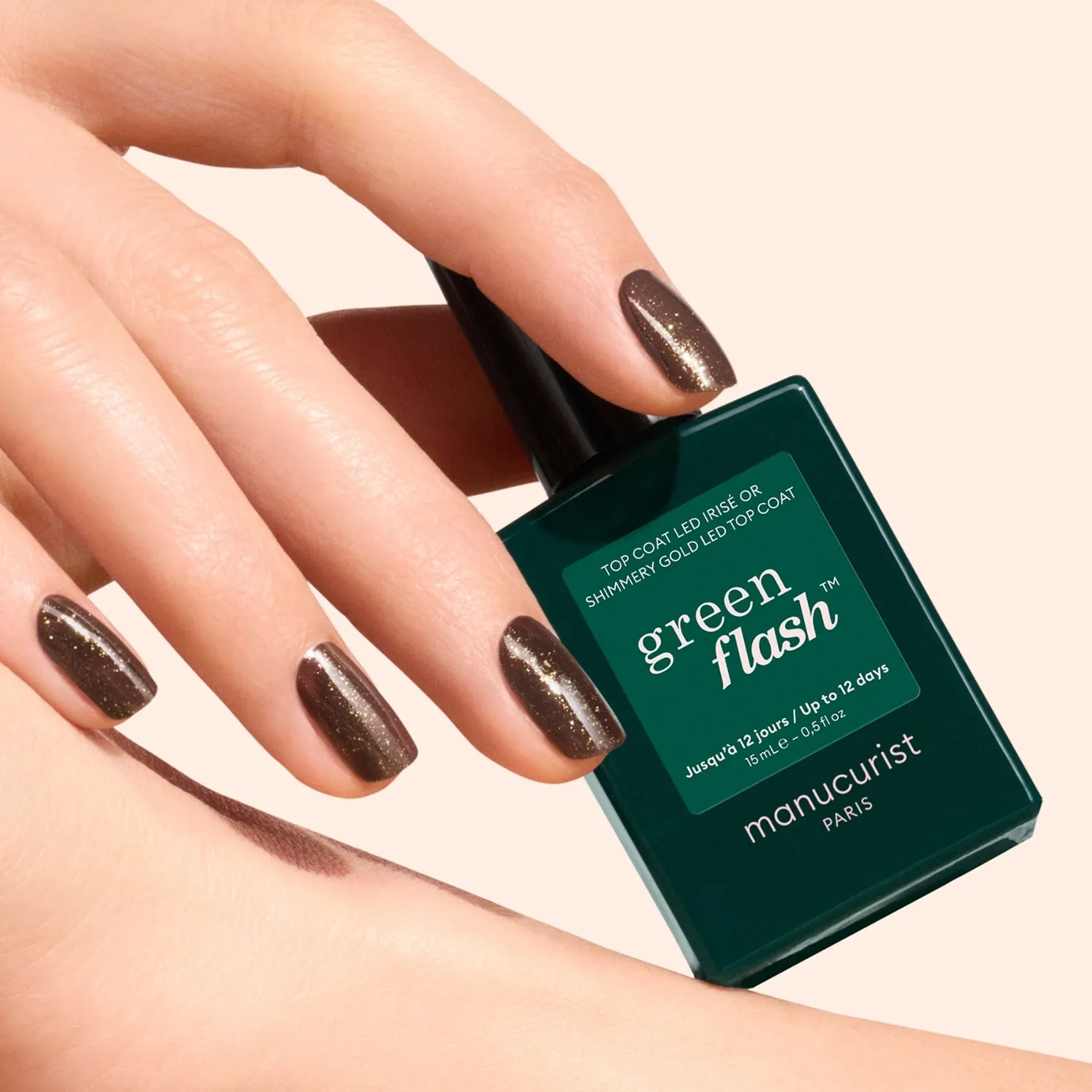 Manucurist Green Flash Glitter Top Coat gel gull