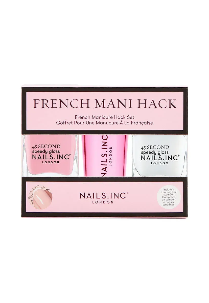 Nails Inc French Mani Hack neglelakksett 3-pk fransk manikyr