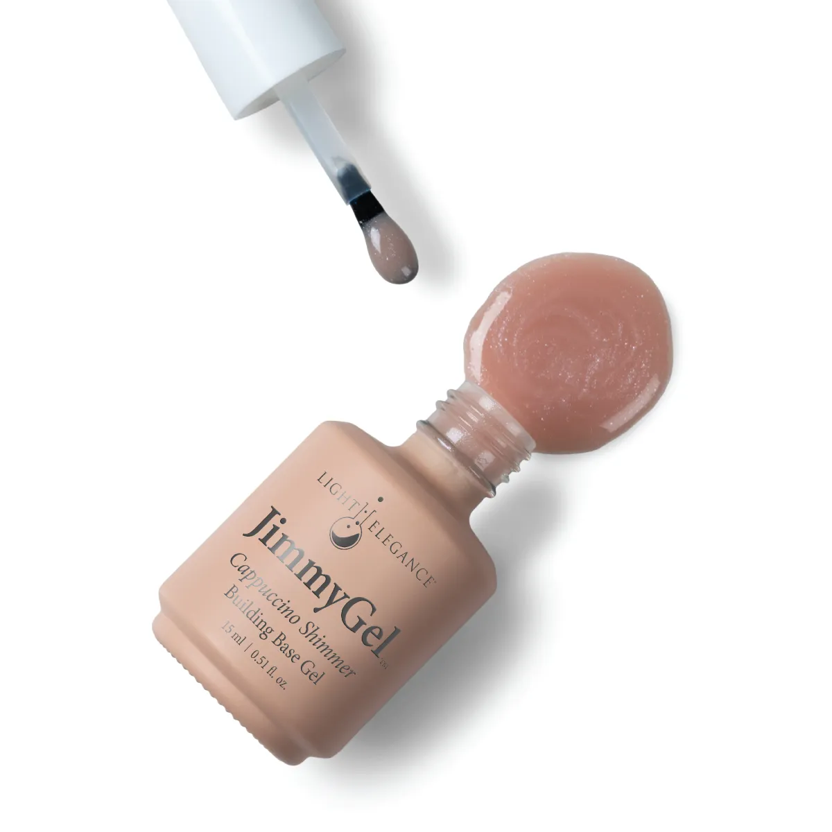 Light Elegance JimmyGel Cappuccino Shimmer byggelakk brun shimmer