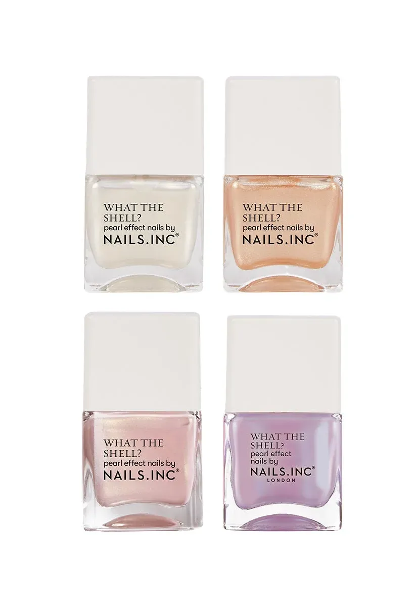 Nails Inc What The Shell neglelakksett 4-pk perlemor