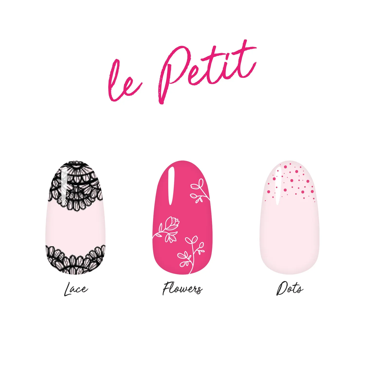Le Mini Macaron Les Brushes nail art børster 3 stk